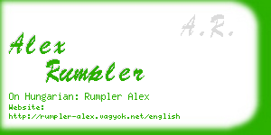 alex rumpler business card